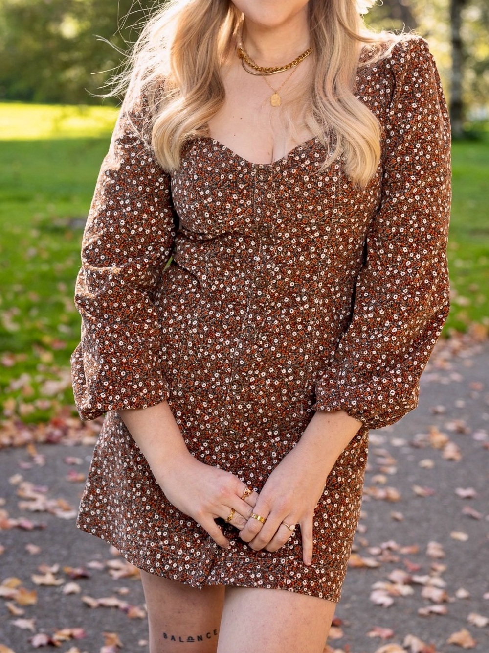 Free People Floral Cord Dress